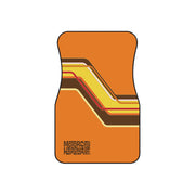 MCH Classic 70's Custom Van Stripe Tribute Car Floor Mats (Set of 4)  brown /orange