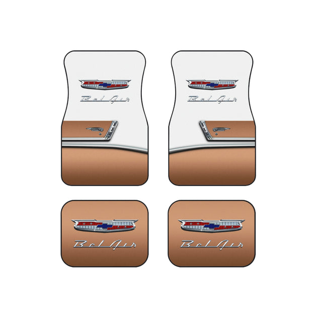 56 1956 Chevy Bel Air Tribute Car Floor Mats (Set of 4) copper/white ...