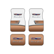 56 1956 Chevy Bel Air Tribute Car Floor Mats (Set of 4) copper/white