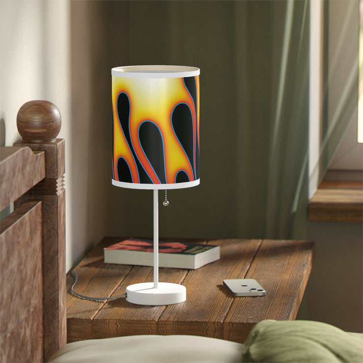 Classic Hot Rod Flame Pinstripe  Lamp on a Stand, US|CA plug