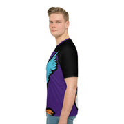 Oversized Road Runner Men's Loose T-shirt purple/black