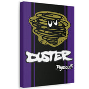 Vintage Style Plymouth Duster Stretched Canvas Wall Art Purple/Black