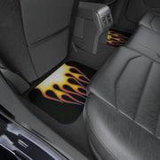 Classic Hot Rod Flame Pinstripe Car Floor Mats (Set of 4)