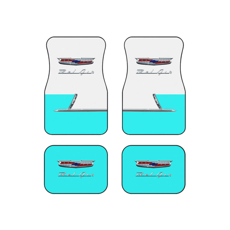 55 1955 Chevy Belair Tribute Car Floor Mats (Set of 4) light turquoise