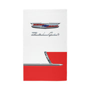 55 1955 Chevy Belair Tribute Dobby Rug red/wht