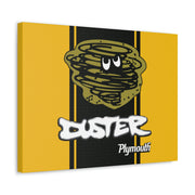 Vintage Style Plymouth Duster Stretched Canvas Wall Art yellow/black