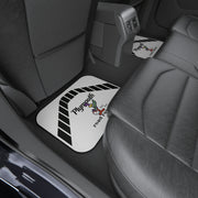 1971 1972 Plymouth Roadrunner Tribute Car Floor Mats (Set of 4) White/Black