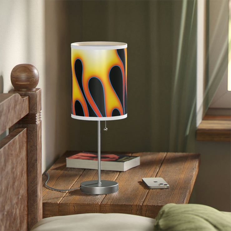 Classic Hot Rod Flame Pinstripe  Lamp on a Stand, US|CA plug