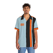 Motor City Hardware Vintage Style Gas Station Racing Shirt Men's Hawaiian Shirt (AOP) blue/orange/black