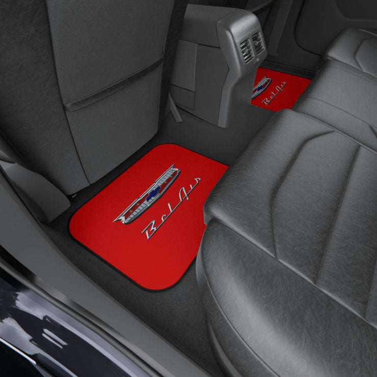 55 1955 Chevy Belair Tribute Car Floor Mats (Set of 4) Red