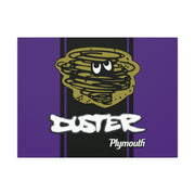 Vintage Style Plymouth Duster Stretched Canvas Wall Art Purple/Black