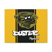 Vintage Style Plymouth Duster Stretched Canvas Wall Art yellow/black