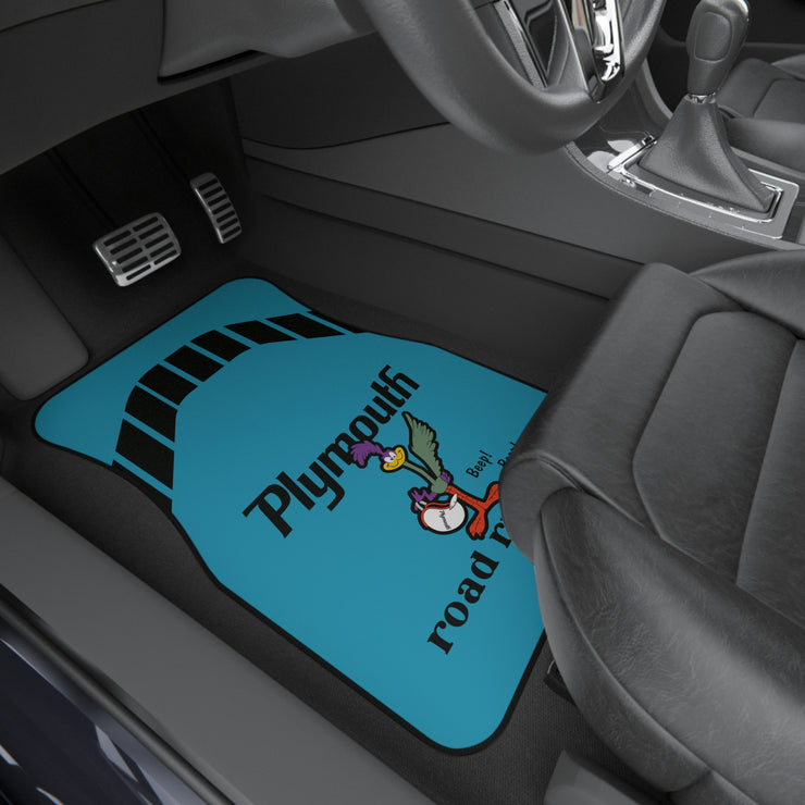 1971 1972 Plymouth Roadrunner Tribute Car Floor Mats (Set of 4) Turquoise/Black