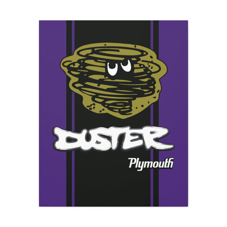 Vintage Style Plymouth Duster Stretched Canvas Wall Art Purple/Black