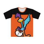 Oversized Road Runner Men's Loose T-shirt orange/black