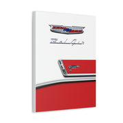 56 1956 Chevy Bel Air Tribute Stretched Canvas Wall Art red/white