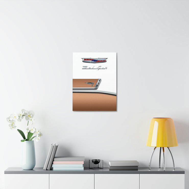 56 1956 Chevy Bel Air Tribute  Stretched Canvas Wall Art copper/white