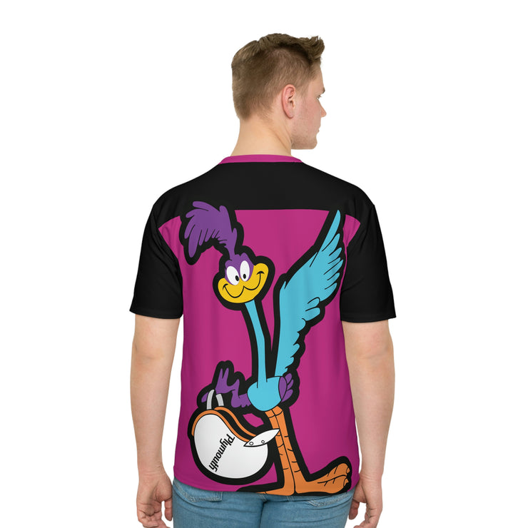 Oversized Road Runner Men's Loose T-shirt pink/black