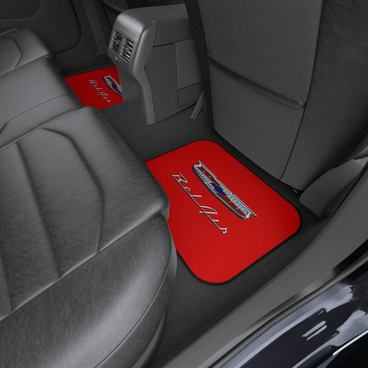 55 1955 Chevy Belair Tribute Car Floor Mats (Set of 4) Red