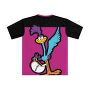 Oversized Road Runner Men's Loose T-shirt pink/black