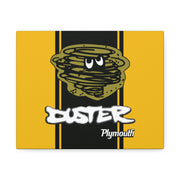 Vintage Style Plymouth Duster Stretched Canvas Wall Art yellow/black