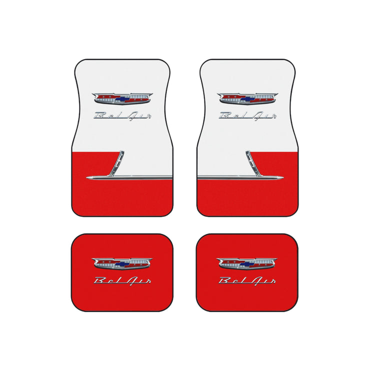 55 1955 Chevy Belair Tribute Car Floor Mats (Set of 4) Red