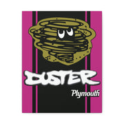 Vintage Style Plymouth Duster  Stretched Canvas Wall Art pink/black