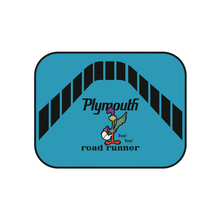 1971 1972 Plymouth Roadrunner Tribute Car Floor Mats (Set of 4) Turquoise/Black