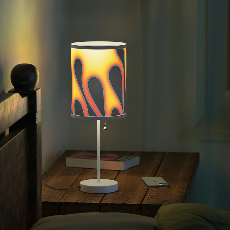 Classic Hot Rod Flame Pinstripe  Lamp on a Stand, US|CA plug