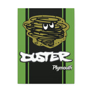 Vintage Style Plymouth Duster Stretched Canvas Wall Art green/black