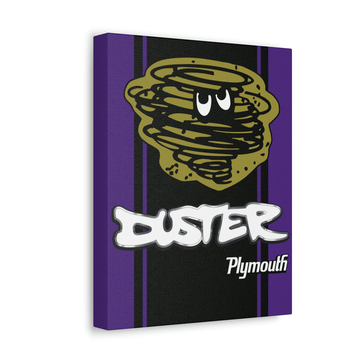 Vintage Style Plymouth Duster Stretched Canvas Wall Art Purple/Black