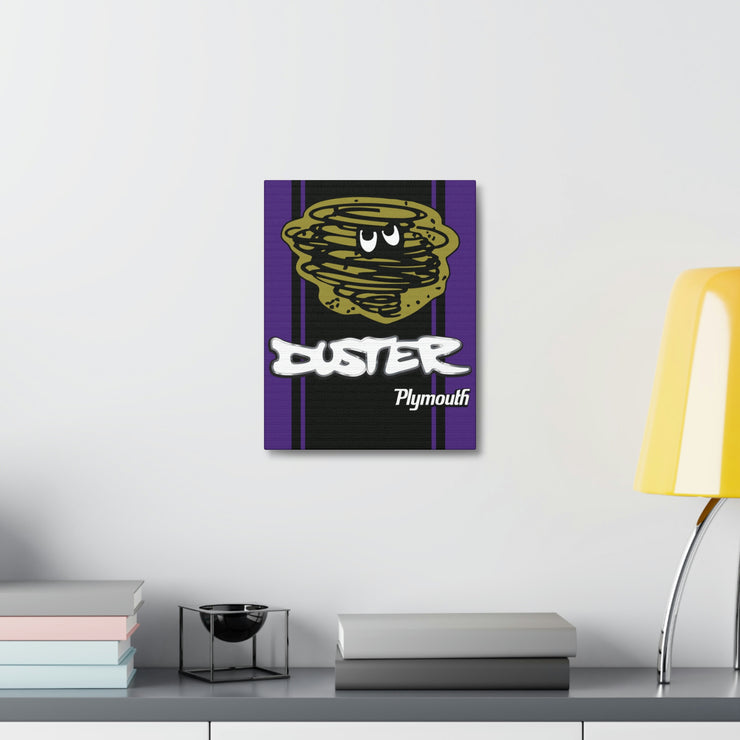 Vintage Style Plymouth Duster Stretched Canvas Wall Art Purple/Black