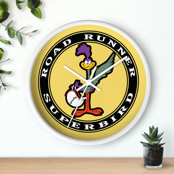 Road Runner Superbird Wall clock yellow/black – MotorCityHardware