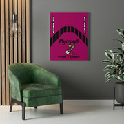1971 1972 Plymouth Roadrunner Tribute 383 Stretched Canvas Wall Art pink/black