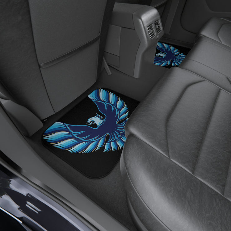 Blue Firebird Trans Am Tribute Car Floor Mats (Set of 4) Blue/Black