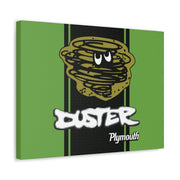 Vintage Style Plymouth Duster Stretched Canvas Wall Art green/black