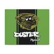 Vintage Style Plymouth Duster Stretched Canvas Wall Art green/black