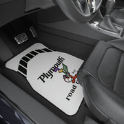 1971 1972 Plymouth Roadrunner Tribute Car Floor Mats (Set of 4) White/Black