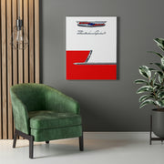 55 1955 Chevy Bel Air Tribute Stretched Canvas Wall Art red/white