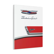 56 1956 Chevy Bel Air Tribute Stretched Canvas Wall Art red/white