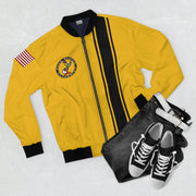 Road Runner Superbird Men's AOP Bomber Jacket Yellow Black Stripe