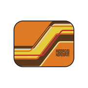 MCH Classic 70's Custom Van Stripe Tribute Car Floor Mats (Set of 4)  brown /orange