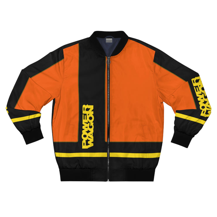 Power Wagon Truck Tribute Jacket Men's AOP Bomber Jacket  black/yellow/orange