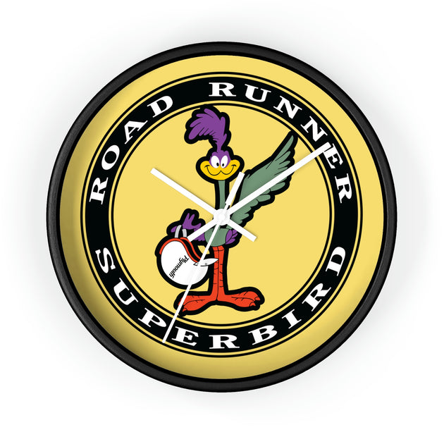 Road Runner Superbird Wall clock yellow/black – MotorCityHardware