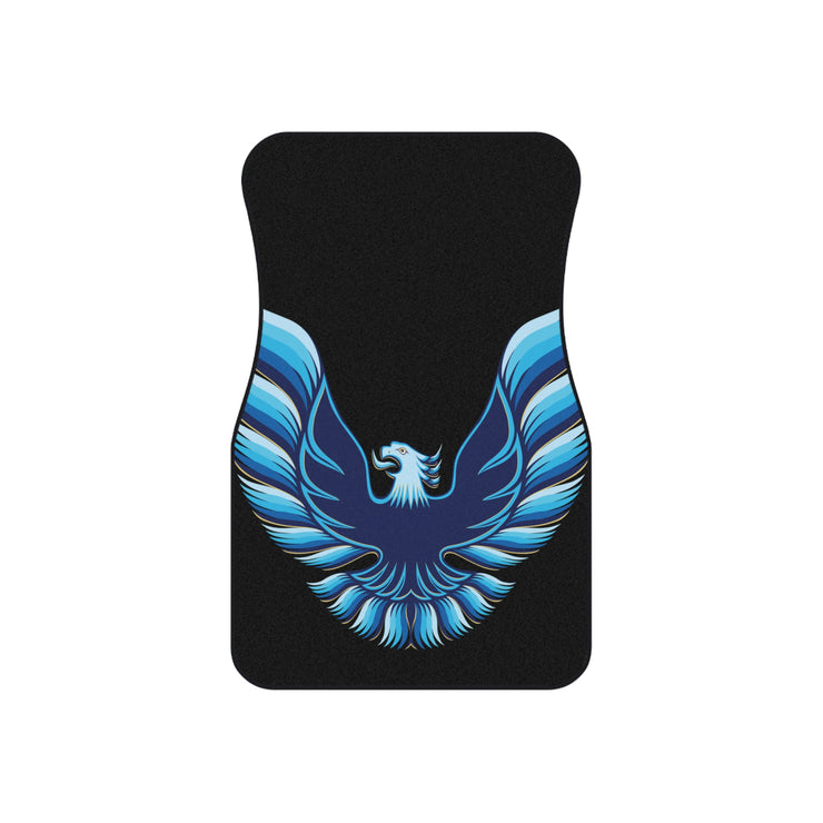 Blue Firebird Trans Am Tribute Car Floor Mats (Set of 4) Blue/Black