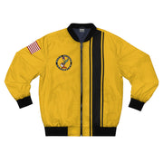 Road Runner Superbird Men's AOP Bomber Jacket Yellow Black Stripe