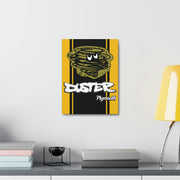 Vintage Style Plymouth Duster Stretched Canvas Wall Art yellow/black