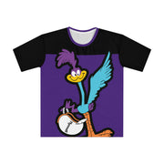 Oversized Road Runner Men's Loose T-shirt purple/black