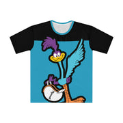 Oversized Road Runner Men's Loose T-shirt Turquoise/black