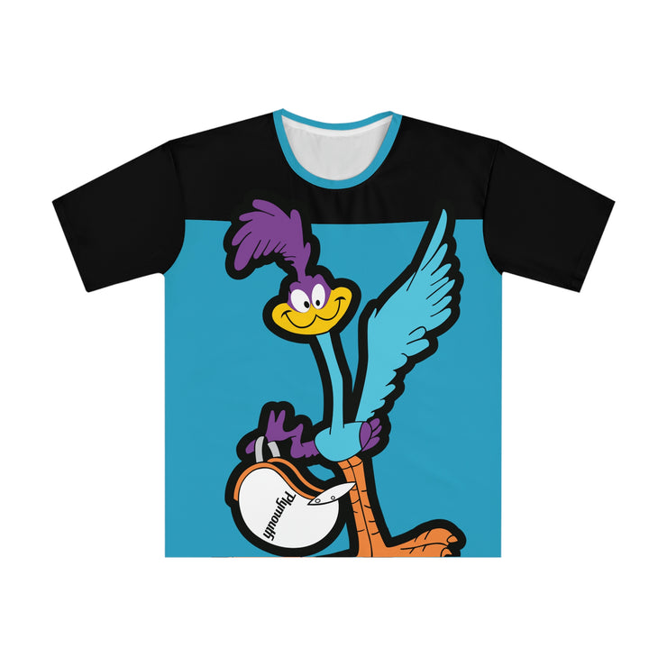 Oversized Road Runner Men's Loose T-shirt Turquoise/black